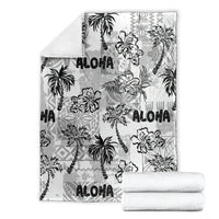 Aloha Vintage Quilt Blanket Hawaiian Seamless - White LT7 - Polynesian Pride