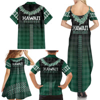 Rainbow Warriors Hawaii Palaka Family Matching Summer Maxi Dress and Hawaiian Shirt Maile Lei - Polynesian Pride