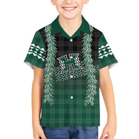 Rainbow Warriors Hawaii Palaka Kid Hawaiian Shirt Maile Lei - Polynesian Pride