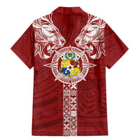 Tonga Independence Day Family Matching Mermaid Dress and Hawaiian Shirt Tongatapu Lion Ngatu Motifs LT7 - Polynesian Pride