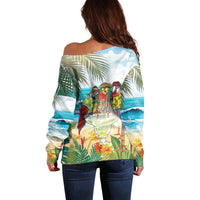 It's 5 o'clock Somewhere Off Shoulder Sweater Beach Party - Polynesian Pride