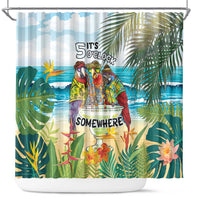 It's 5 o'clock Somewhere Shower Curtain Beach Party - Polynesian Pride