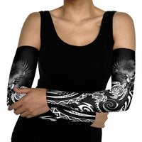 Aloha Hawaii Turtles Floral Arm Sleeves Obsidian Glaze