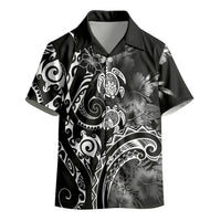 Aloha Hawaii Turtles Floral Kid Hawaiian Shirt Obsidian Glaze LT7 - Polynesian Pride