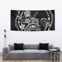 Aloha Hawaii Turtles Floral Tapestry Obsidian Glaze