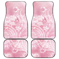 Aloha Hawaii Turtles Floral Car Mats Pink Marbles Glaze