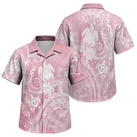 Aloha Hawaii Turtles Floral Family Matching Mermaid Dress and Hawaiian Shirt Pink Marbles Glaze LT7 Son's Shirt Pink - Polynesian Pride
