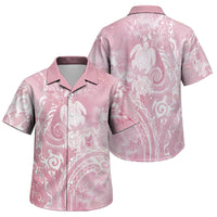 Aloha Hawaii Turtles Floral Family Matching Summer Maxi Dress and Hawaiian Shirt Pink Marbles Glaze LT7 Son's Shirt Pink - Polynesian Pride