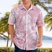 Aloha Hawaii Turtles Floral Hawaiian Shirt Pink Marbles Glaze LT7 - Polynesian Pride