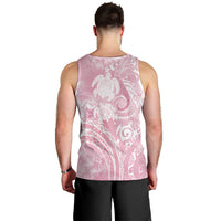 Aloha Hawaii Turtles Floral Men Tank Top Pink Marbles Glaze