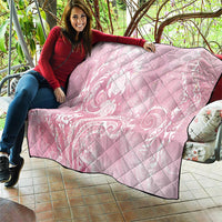 Aloha Hawaii Turtles Floral Quilt Pink Marbles Glaze