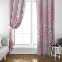 Aloha Hawaii Turtles Floral Window Curtain Pink Marbles Glaze