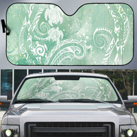 Aloha Hawaii Turtles Floral Auto Sun Shade Seafoam Marbles Glaze