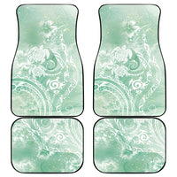 Aloha Hawaii Turtles Floral Car Mats Seafoam Marbles Glaze