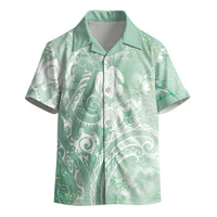 Aloha Hawaii Turtles Floral Kid Hawaiian Shirt Seafoam Marbles Glaze LT7 - Polynesian Pride