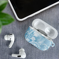Aloha Hawaii Turtles Floral AirPods Case Aqua Marbles Glaze