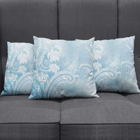 Aloha Hawaii Turtles Floral Pillow Cover Aqua Marbles Glaze