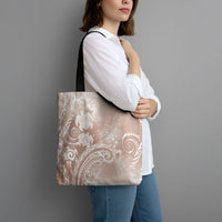 Aloha Hawaii Turtles Floral Tote Bag Taupe Marbles Glaze