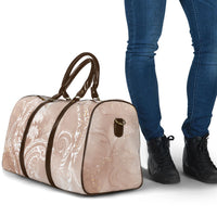 Aloha Hawaii Turtles Floral Travel Bag Taupe Marbles Glaze