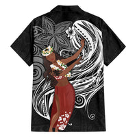 Tahiti Islands Polynesian Plumeria Family Matching Summer Maxi Dress and Hawaiian Shirt Tahitian Vahine 'Ote'a - Black LT7 - Polynesian Pride