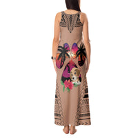 Polynesian Tank Maxi Dress Dog Lover With Beagle - Sunset At The Beach Brown Ver LT7 - Polynesian Pride