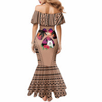 Polynesian Mermaid Dress Dog Lover With Samoyed - Sunset At The Beach Brown Ver LT7 - Polynesian Pride