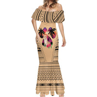 Polynesian Mermaid Dress Dog Lover With Shiba Inu - Sunset At The Beach LT7 - Polynesian Pride