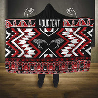 Personalised Taniko Motifs Aotearoa Hooded Blanket Waitangi Kowhaiwhai Kiwi