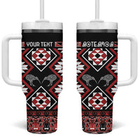 Personalised Taniko Motifs Aotearoa Tumbler With Handle Waitangi Kowhaiwhai Kiwi