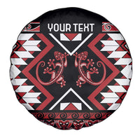 Personalised Aotearoa Waitangi Spare Tire Cover Taniko Motifs - Mania Gecko