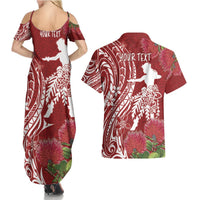 Personalised Hawaii Wahine Couples Matching Summer Maxi Dress and Hawaiian Shirt Women's Day Ohia Lehua LT7 - Polynesian Pride