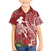 Personalised Hawaii Wahine Kid Hawaiian Shirt Women's Day Ohia Lehua LT7 Kid Red - Polynesian Pride