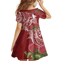 Personalised Hawaii Wahine Kid Short Sleeve Dress Women's Day Ohia Lehua LT7 - Polynesian Pride