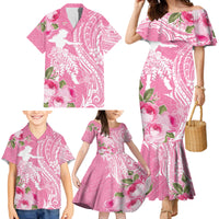 Personalised Hawaii Wahine Family Matching Mermaid Dress and Hawaiian Shirt Women's Day Maui Lokelani Roses LT7 - Polynesian Pride