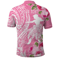 Personalised Hawaii Wahine Polo Shirt Women's Day Maui Lokelani Roses LT7 - Polynesian Pride