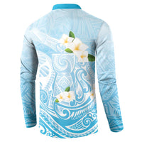 Guam Fishhook Mix Guasali Flowers Button Sweatshirt Dreaming Turquoise