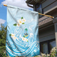 Guam Fishhook Mix Guasali Flowers Garden Flag Dreaming Turquoise