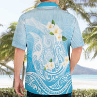 Guam Fishhook Mix Guasali Flowers Hawaiian Shirt Dreaming Turquoise