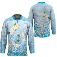 Guam Fishhook Mix Guasali Flowers Hockey Jersey Dreaming Turquoise