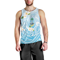 Guam Fishhook Mix Guasali Flowers Men Tank Top Dreaming Turquoise
