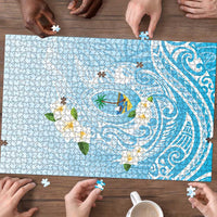 Guam Fishhook Mix Guasali Flowers Puzzle Dreaming Turquoise