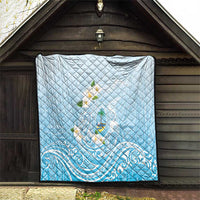 Guam Fishhook Mix Guasali Flowers Quilt Dreaming Turquoise