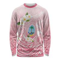 Guam Fishhook Mix Guasali Flowers Long Sleeve Shirt Dreaming Coral