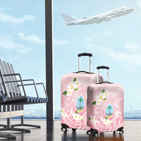 Guam Fishhook Mix Guasali Flowers Luggage Cover Dreaming Coral