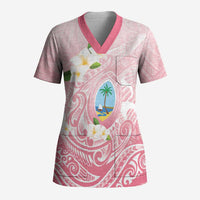Guam Fishhook Mix Guasali Flowers Scrub Top Dreaming Coral