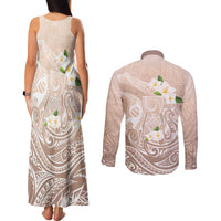Guam Fishhook Mix Guasali Flowers Couples Matching Tank Maxi Dress and Long Sleeve Button Shirt Dreaming Hazel