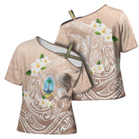Guam Fishhook Mix Guasali Flowers Cross Shoulder Shirt Dreaming Hazel
