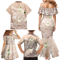 Guam Fishhook Mix Guasali Flowers Family Matching Mermaid Dress and Hawaiian Shirt Dreaming Hazel LT7 - Polynesian Pride