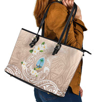 Guam Fishhook Mix Guasali Flowers Leather Tote Bag Dreaming Hazel