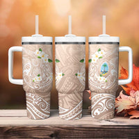 Guam Fishhook Mix Guasali Flowers Tumbler With Handle Dreaming Hazel